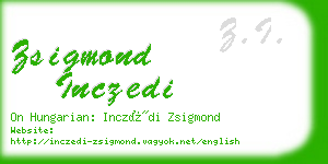 zsigmond inczedi business card